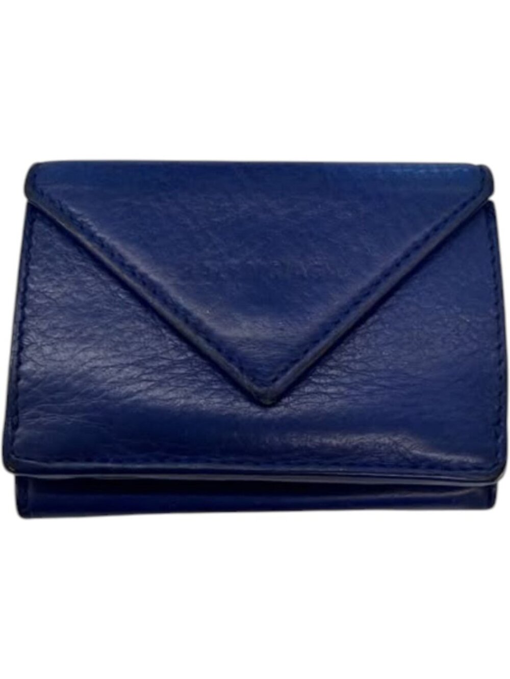 661161CR C1 Balenciaga Wallet Navy Blue Leather